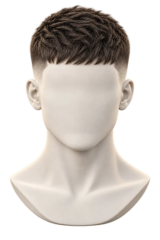 Mid fade — μπροστινή όψη κεραμικού μοντέλου
