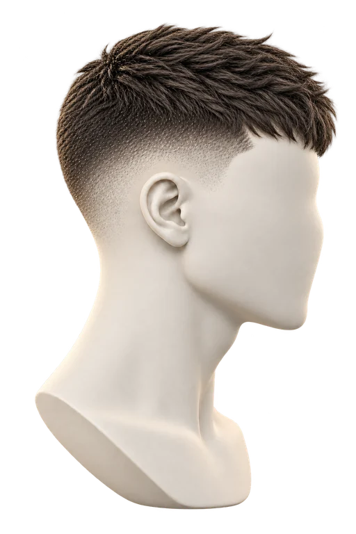Mid fade — πλαϊνή όψη κεραμικού μοντέλου