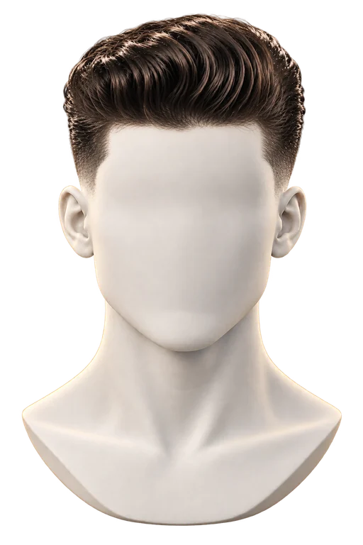 Pompadour — μπροστινή όψη κεραμικού μοντέλου