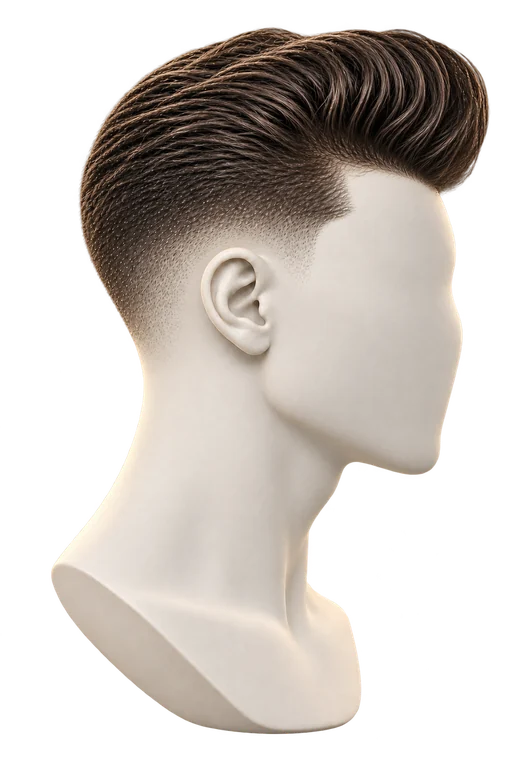 Pompadour — πλαϊνή όψη κεραμικού μοντέλου