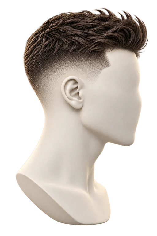 Quiff — πλαϊνή όψη κεραμικού μοντέλου